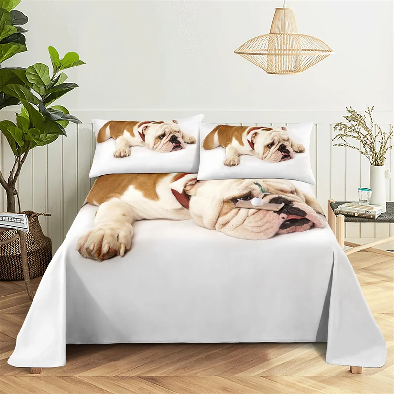 

Постельное белье Loyal Dog, домашняя цифровая печать, полиэстер, простыня с наволочкой, простыня с принтом