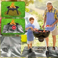 39x39 inch extra thick heat resistant bbq grill mat baking reusable non stick barbecue plate cooking grilling sheet liner