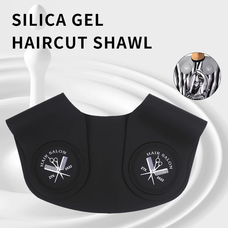 

Professional Silicone Shawl Neck Collar Hair Dyeing Cape For Hairdresser Haircut Shawl Hairdressing Shoulder Pad Barber Cape