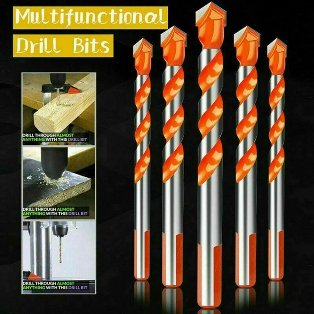 6PCS Drill Bit Set Multi-functional For Glass Ceramic Tile Concrete Brick Metal Marble Wood Hole Opener 3/4/5/6/8/10cm