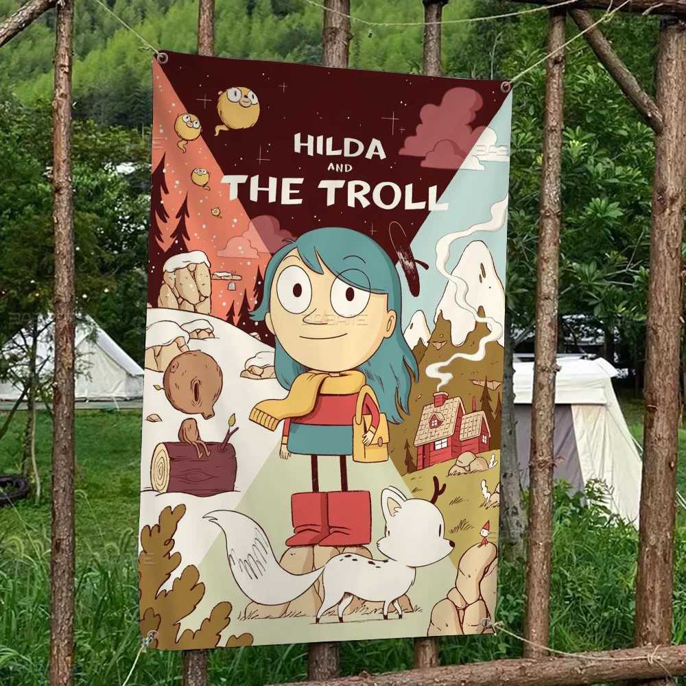 Рекламный флаг H-Hilda Frida David улучшенная печать яркий баннер