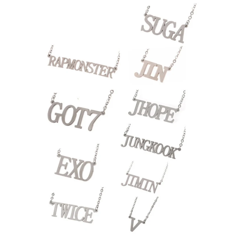 

KPOP Bangtan Boys Necklace Available for Various Jewelry JUNG KOOK JIMIN JIN SUGA Fans Collection