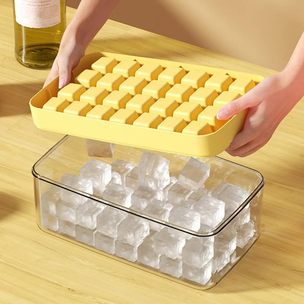 

Ice Cube Making Mold Sealed Lid Easy Release Summer Silicone Ice Cube Maker Mould BPA Free Ice Cube Tray Kitchen Gadgets