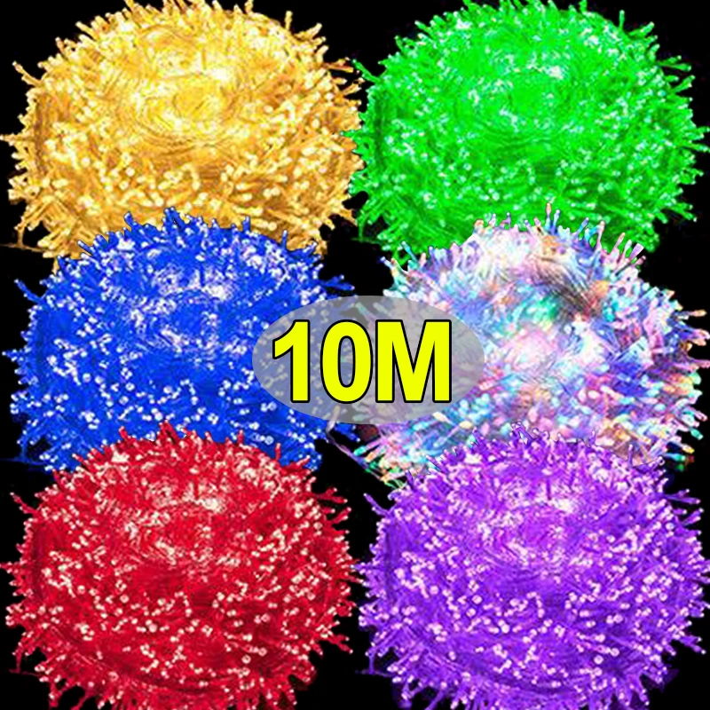 

5M/10M LED Lights String Battery Powered Wedding Christmas Fairy String Light Outdoor Indoor Garden Party Bedroom Decoration