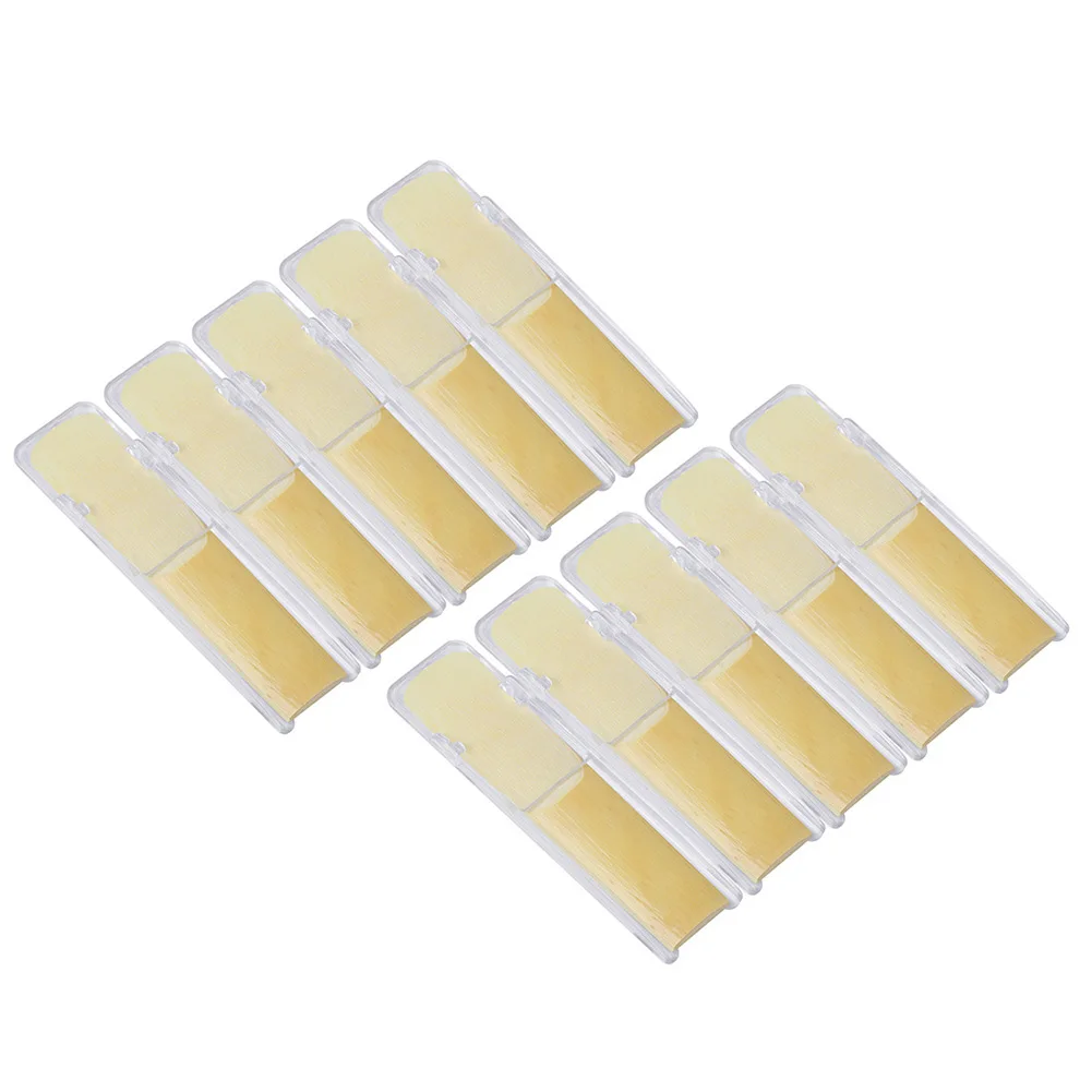 

10 Pack Eb Alto Sax Saxophone Reeds Strength 2.5 Woodwind Instrument Accessories Good Quality Reed With A Box Excellent Sound
