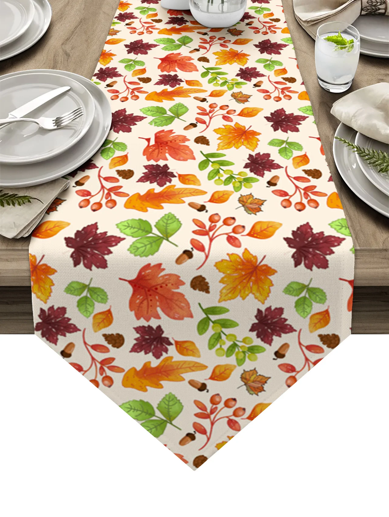 

Autumn Leaves Table Runners Holiday Wedding Decor Dinning Table Cover Christmas Decorations Table Cloth