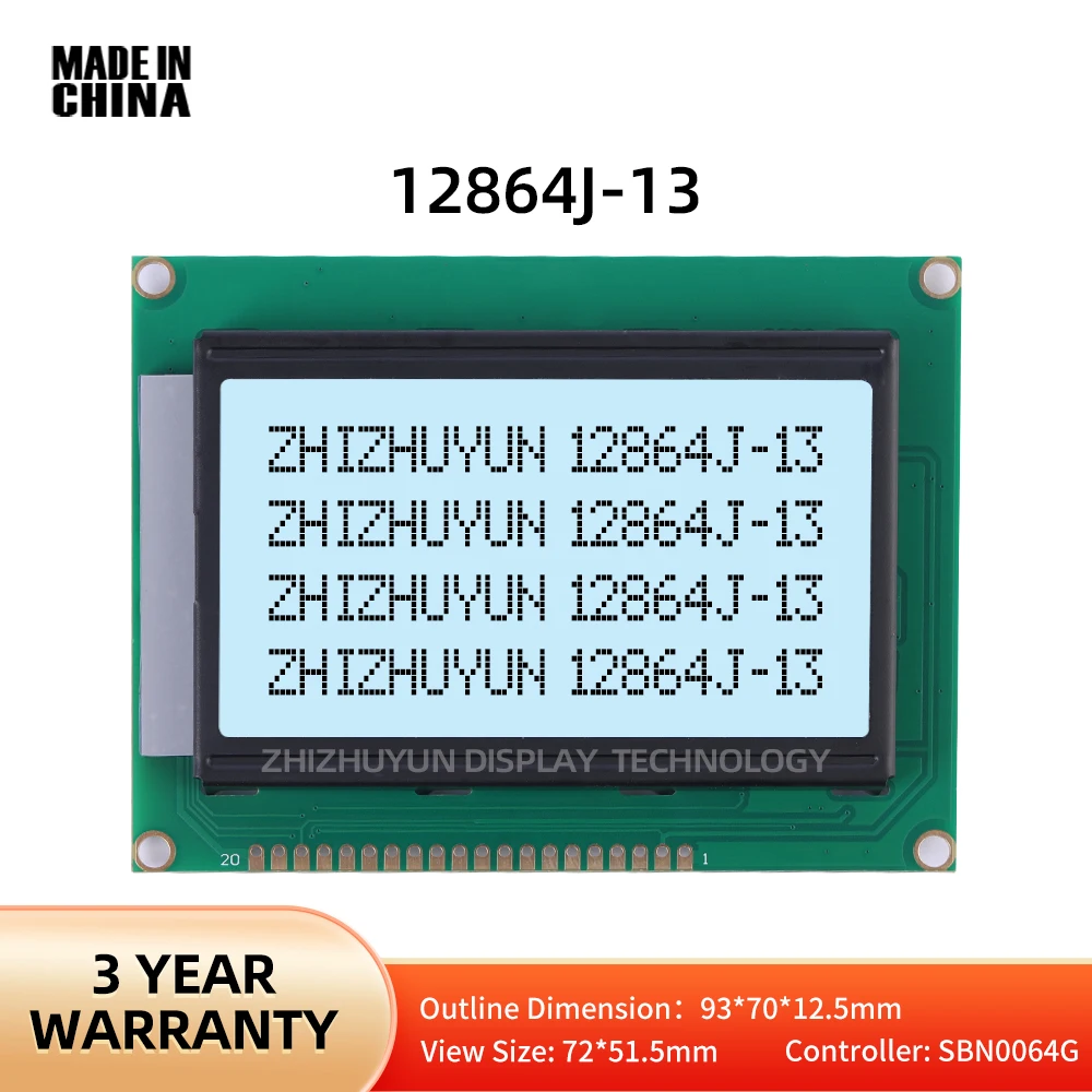 Прямая продажа с фабрики 12864J-13 серый пленка черный символ графический ЖК-экран