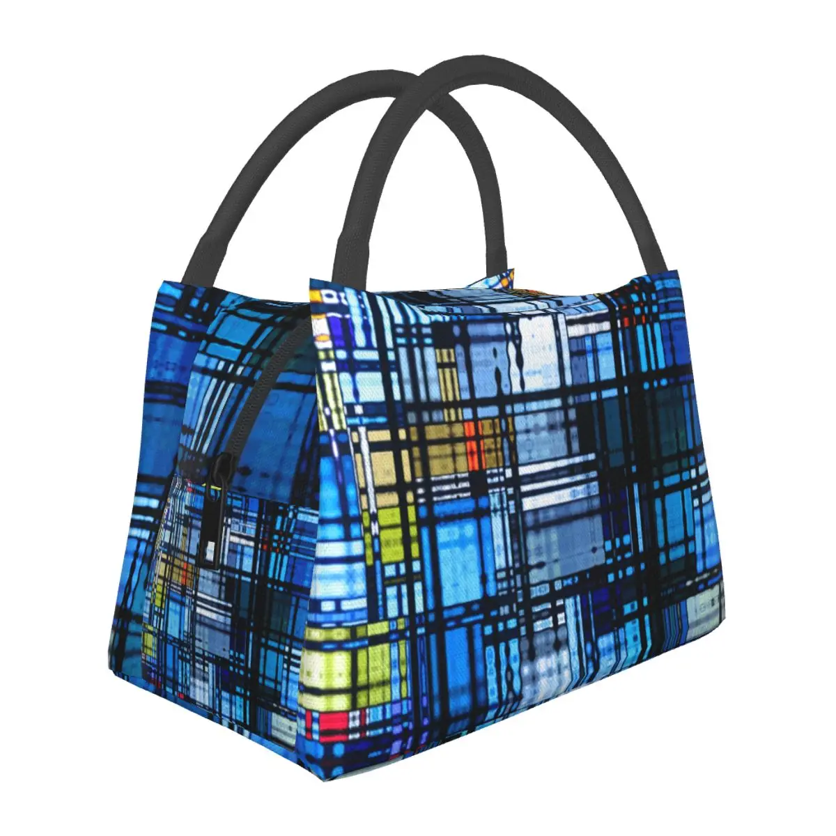 

Colorful Retro 60s Lunch Bag Modern Abstract Print Lunch Box Office Designer Cooler Bag Casual Waterproof Thermal Lunch Bags