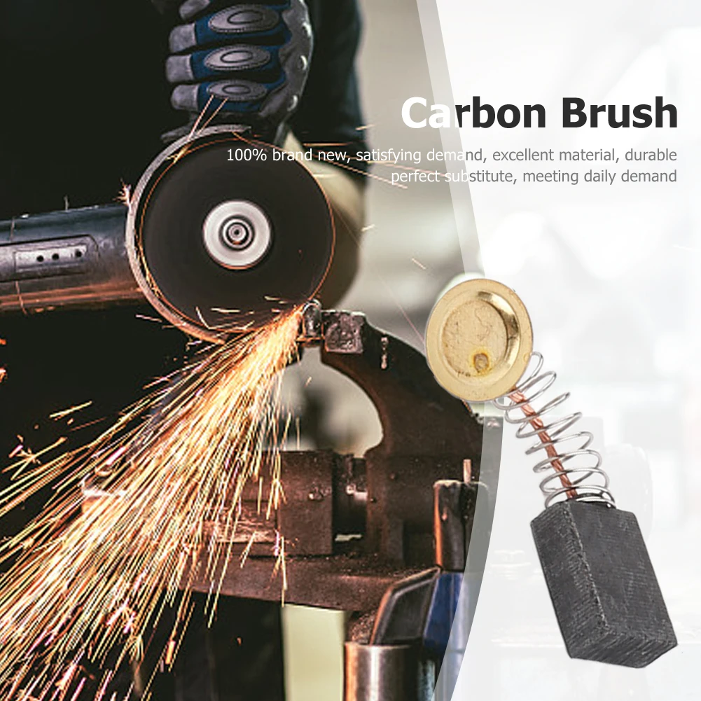 

10pcs Angle Grinder Carbon Brush Replacement Parts Electric Hammer Drill Graphite Brush Cutting Polishing Machine Accessories