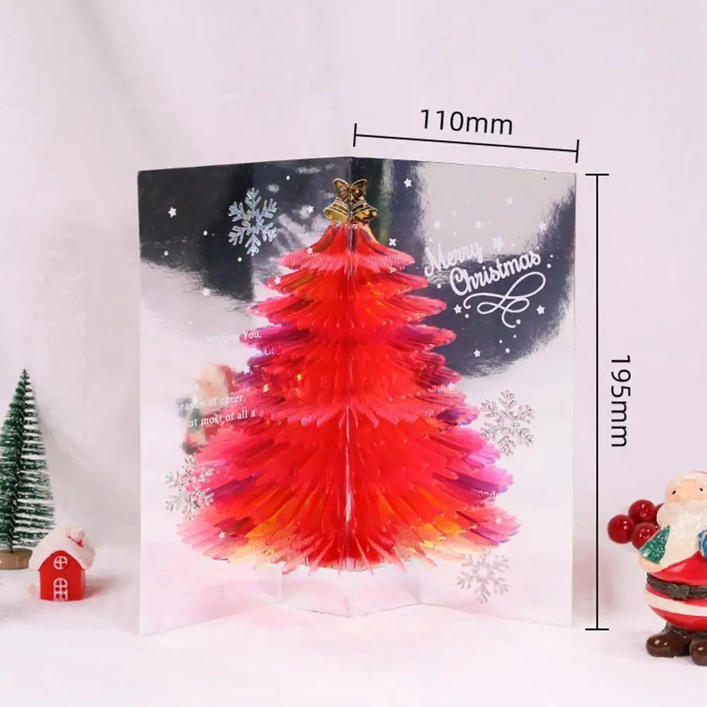 

Christmas Tree Three-dimensional Ornaments Handmade Christmas New Greeting Cards Process Embossing Years Decoration Gift St U1r6