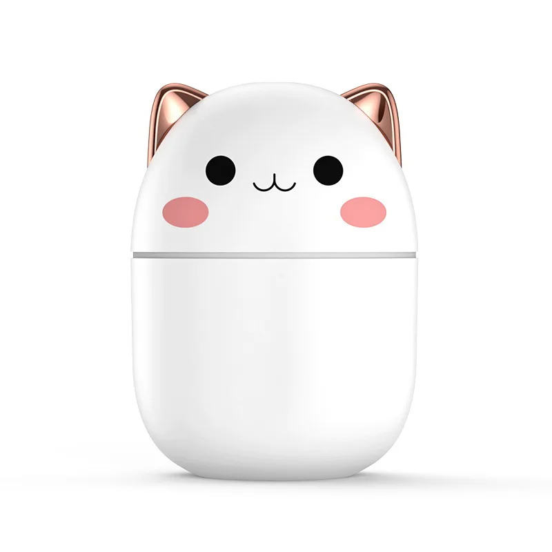 250ml Cute Cat Air Humidifier Ultrasonic Essential Oil Diffuse For Home Bedroom Car with Colorful Night Light Aroma Diffuser images - 6