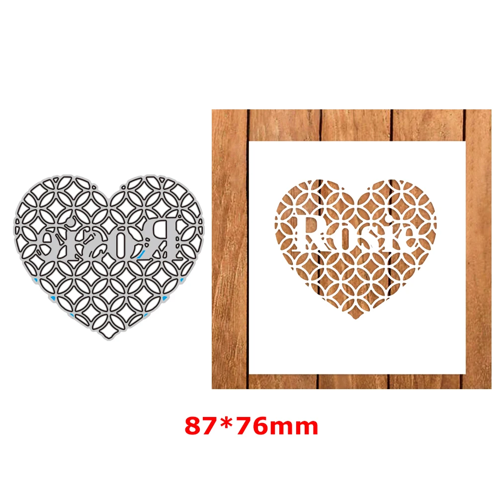 

2023 New Metal Cutting Dies Love Heart Rose Words Dies for DIY Paper Cards Album Crafting Making Template Scrapbooking Project