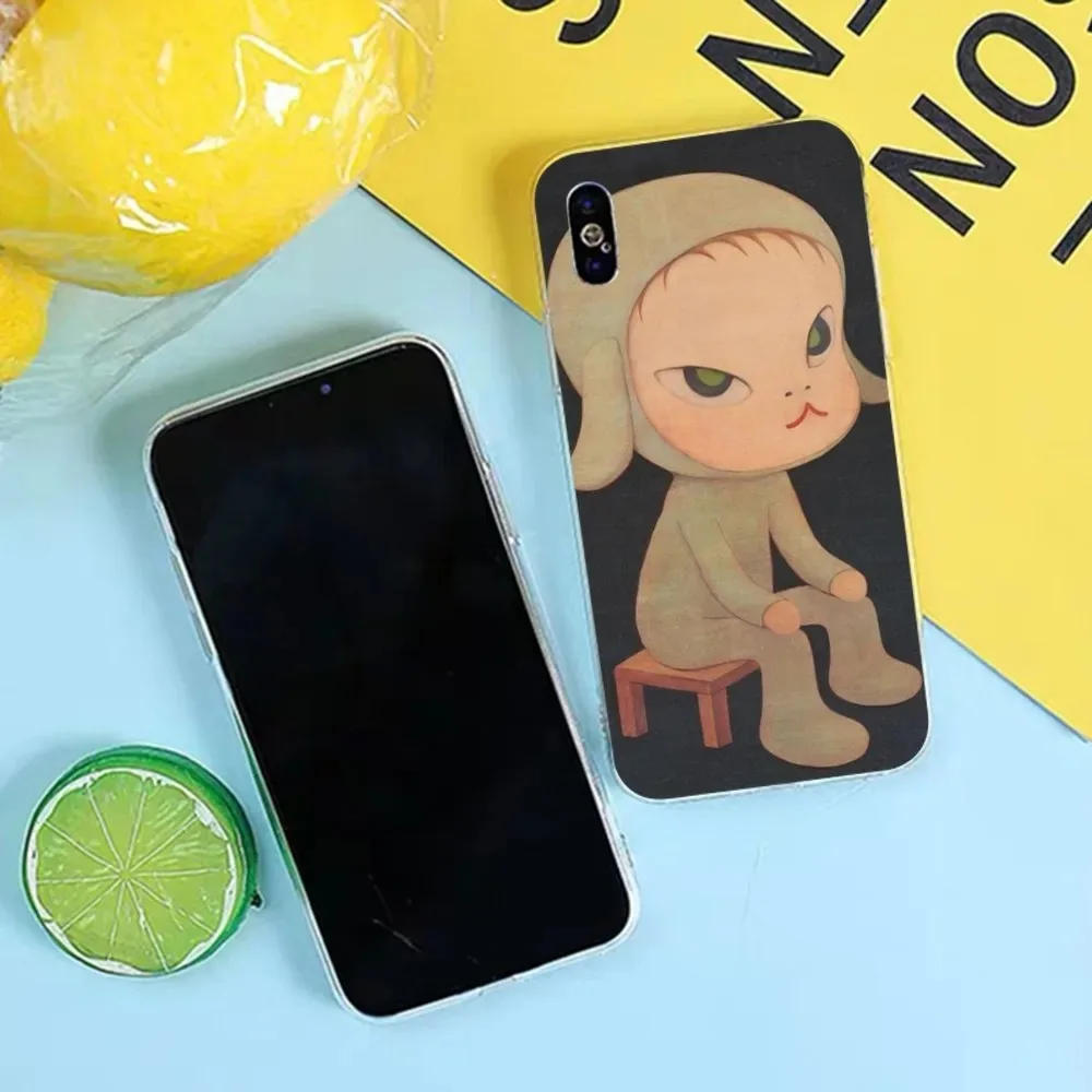 Фото Yoshitomo Nara чехол для телефона Samsung Galaxy S10 S20 S21 S22 S23 S24 FE Plus Ultra Note 20, силиконовый черный мягкий чехол №2