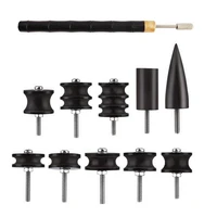 leather burnisher kits 10 pcs pointedflat tip leather burnishing tool solid sandalwood leather burnisher slicker tool