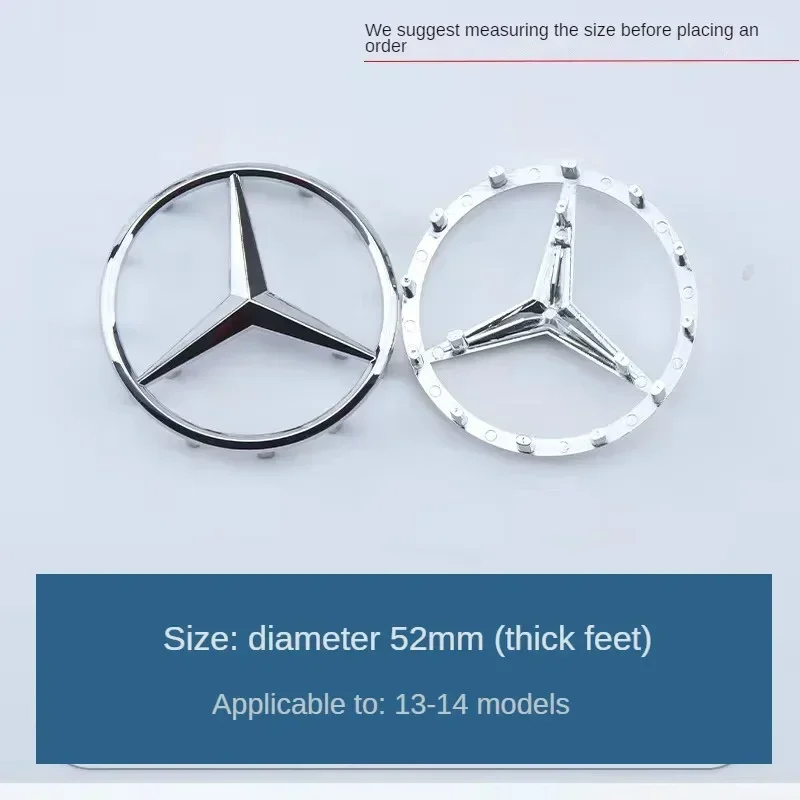 

52 мм 57 мм ABS автомобильный руль логотип значок эмблема Стайлинг аксессуары для Mercedes Benz C E S серии CLA CLS W212 W205 W204