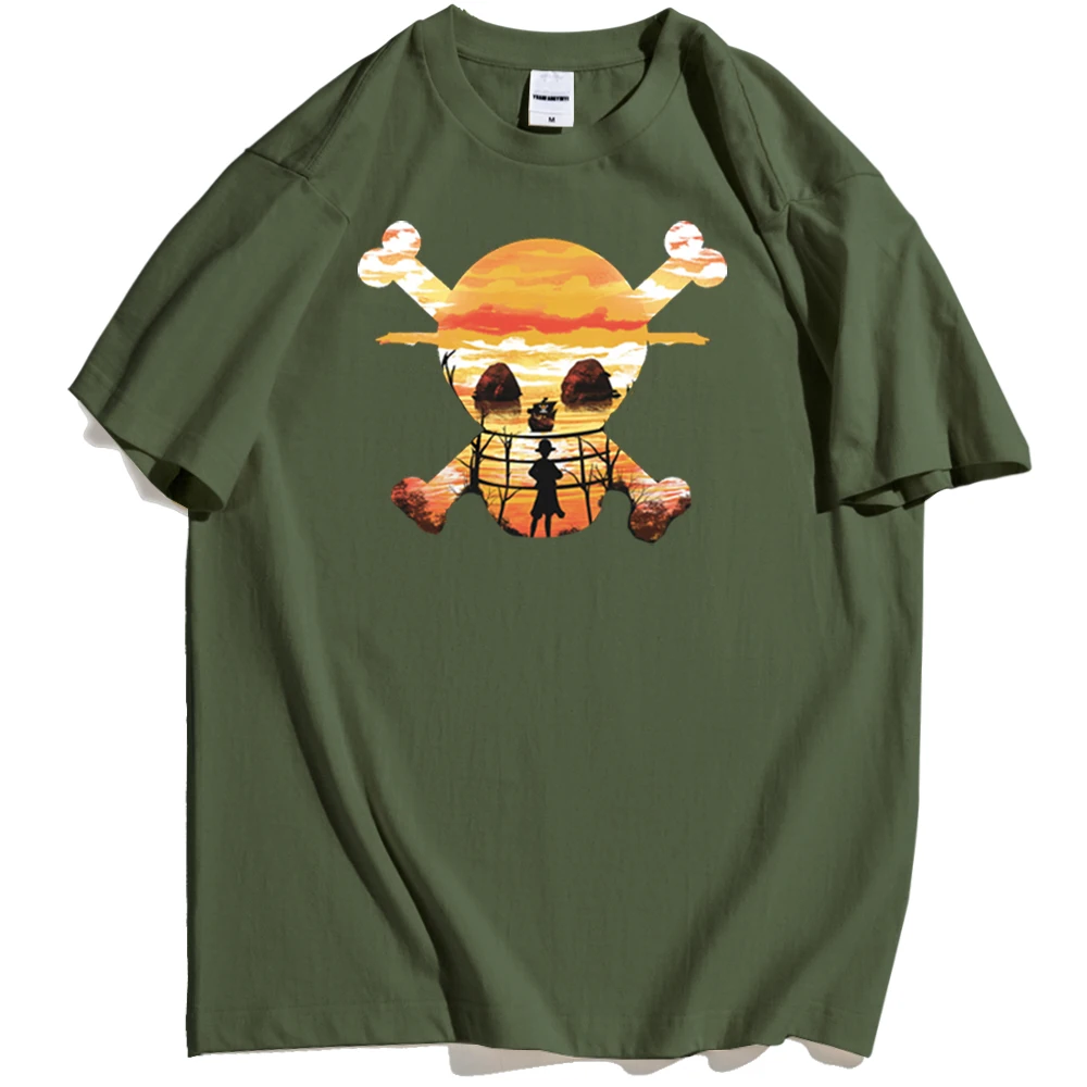 

Anime Straw Hat Man Print Men T-Shirt Simplicity O-Neck Tshirts Cool 100% Cotton T Shirts Graphic Soft Men's Tees Shirt