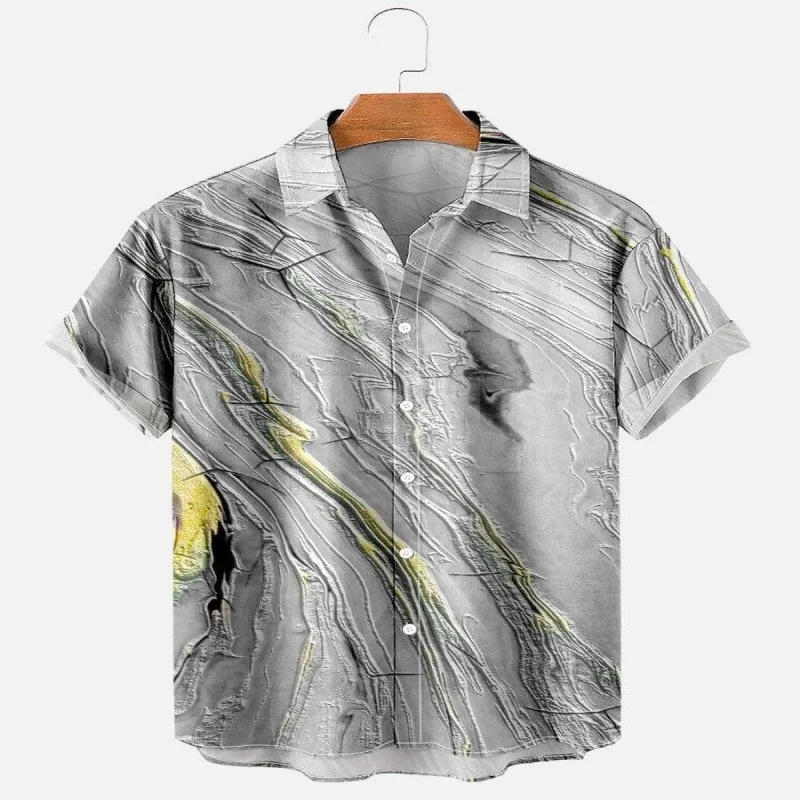 2023 New Summer Man Shirt For Oversized Leisure Fashion Beach Printing Floral Cotton Short-sleeved Men's Robehawaiian Shirt 5XL
