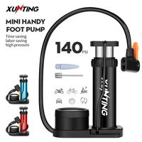xunting mini bike floor pump max 140psi with high pressure gauge tire foot portable presta schrader dunlop valve bicycle pump