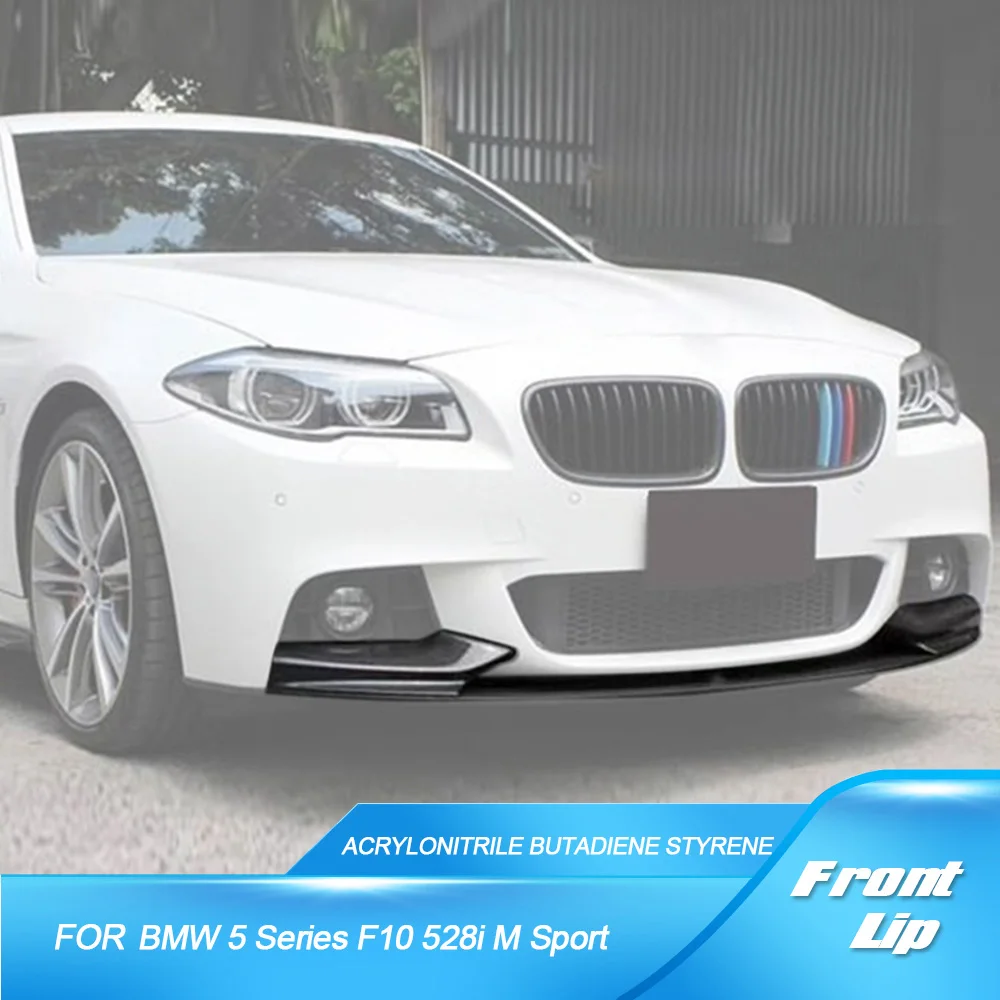 

Gloss Black ABS Bumper Spoiler Lip For BMW 5 Series F10 528i M Sport 2011-2016 Front Bumper Lip Splitters Spoiler BodyKit 4PCS