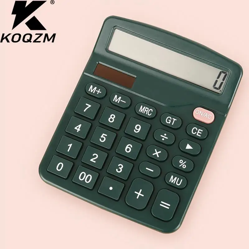 

12 Digits Electronic Calculator Solar Calculator Dual Power Supply Calculator for Home Office School Financial Accounting Tools