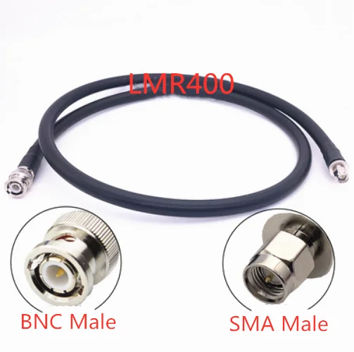 

LMR-400 SMA Male to BNC Male Connector LMR400 Cable Extension Jumper Pigtail WIFI Antenna 0.1-20m