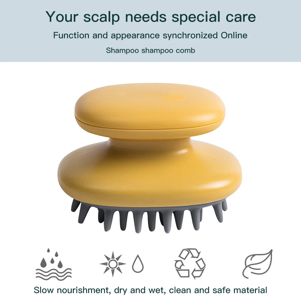 

Shower Hair Brush Scalp Massager Scrubber Travel Household Reusable Air Cushion Resilient Head Cleaning Spa Tool