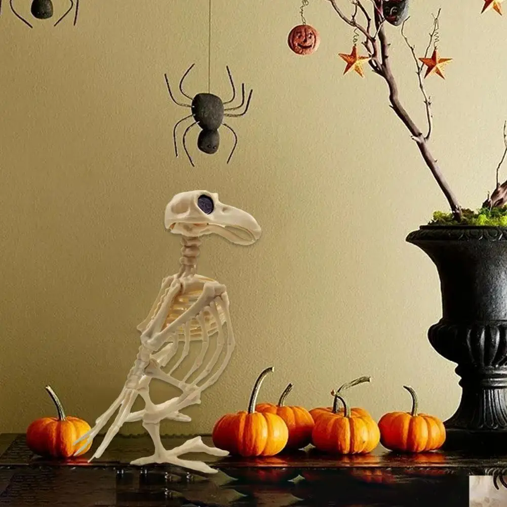 

Halloween Bat Mouse Crow Skeleton Bones Animal Horror Ornaments Party Hallowmas Creepy Decoration Props Frightening J6O1