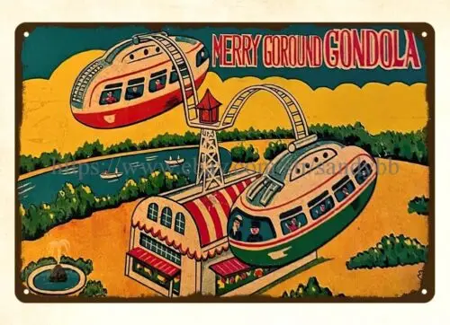 Японская оловянная Игрушка Веселая горелка гондолы металлическая жестяная