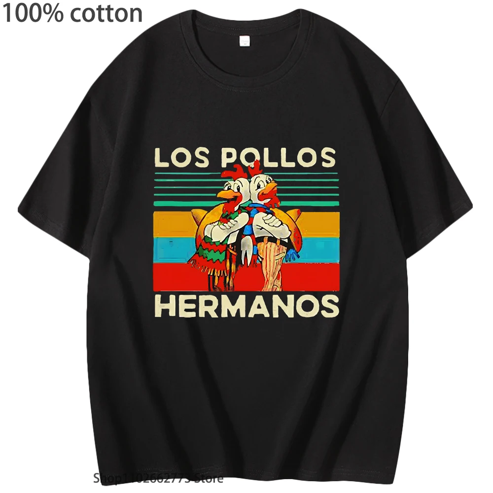 

Breaking Bad Tshirt Retro LPH Chicks Los Pollos Hermanos Men's T-shirt 100% Cotton Casual Funny O-neck Tee for Women Men Clothes