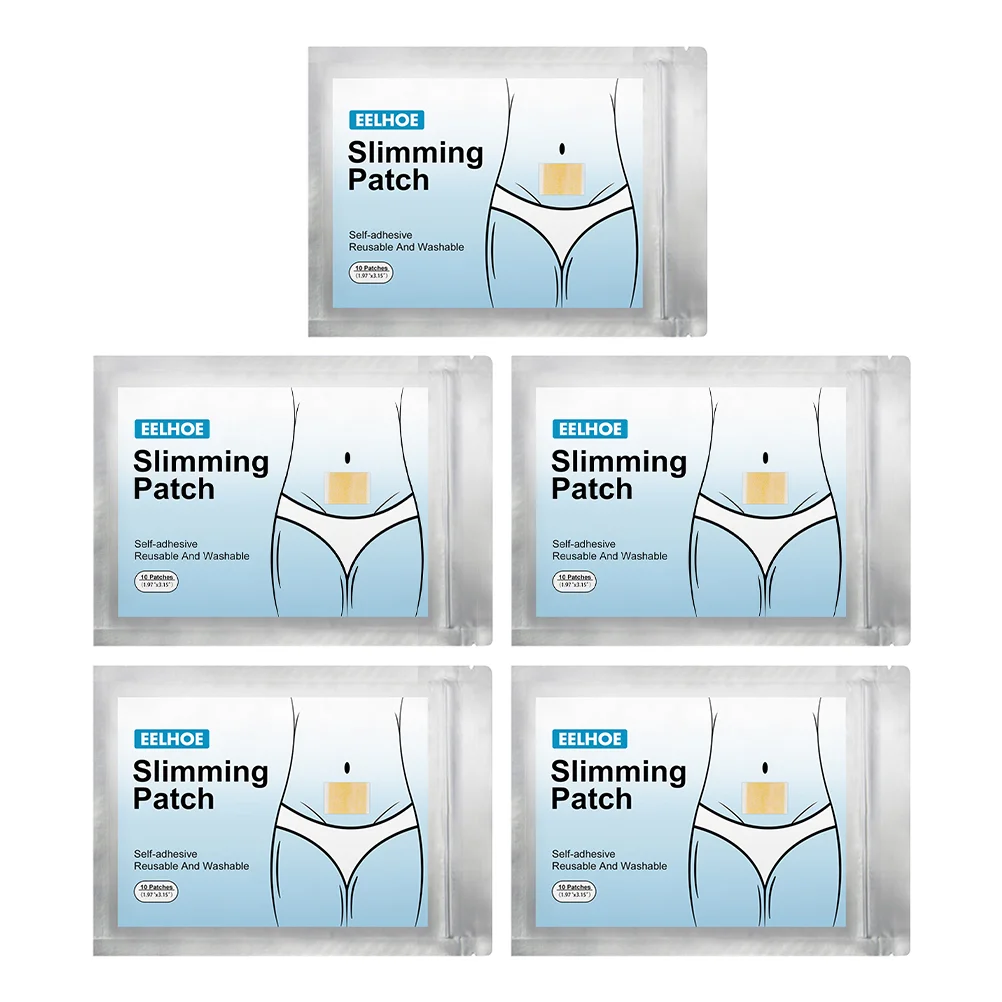 

50 Pcs Navel Reduction Stickers Weight Loss Patch Abdomen Body Sculpting Slimming Non-woven Fabric