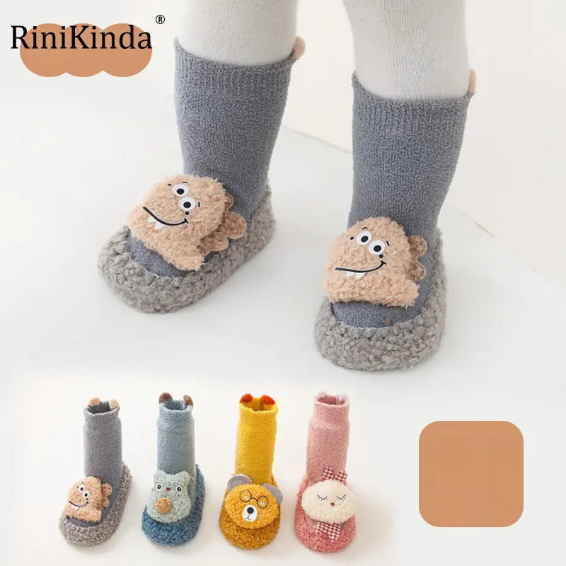 

RiniKinda Cotton Baby Socks Autumn Winter Thicken Warm Newborn Boy Girl Socks Floor Wear Antiskid Sock Kids Children Floor Socks