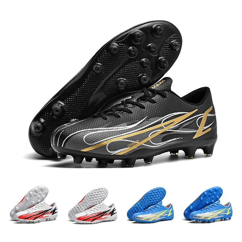 

Мужские футбольные туфли TF/FG, футбольные бутсы, нескользящая трава, тренировочные матчи, футбольная обувь, детские футбольные кроссовки, размер 32-47