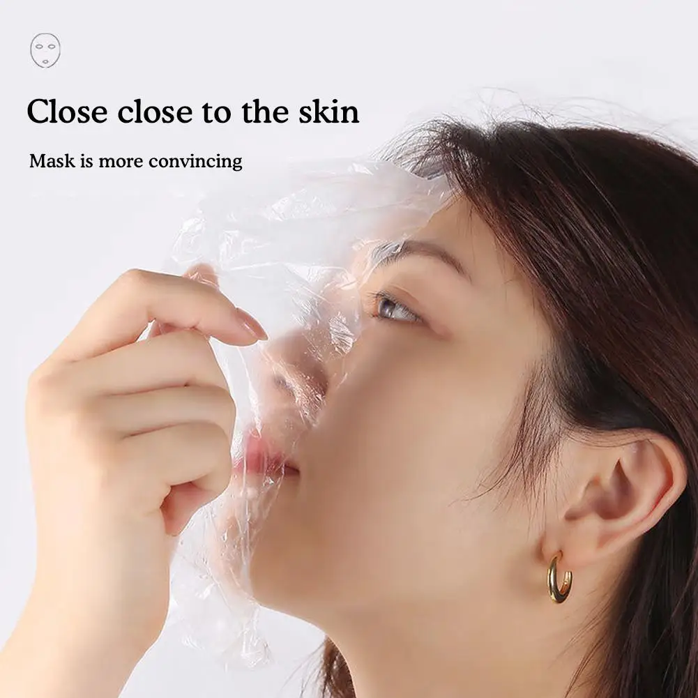 100 jednorazowych foliów do przechowywania świeżej twarzy papierowa folia świeżości plastikowy makijaż wodna maseczka dla kobiet E1L6