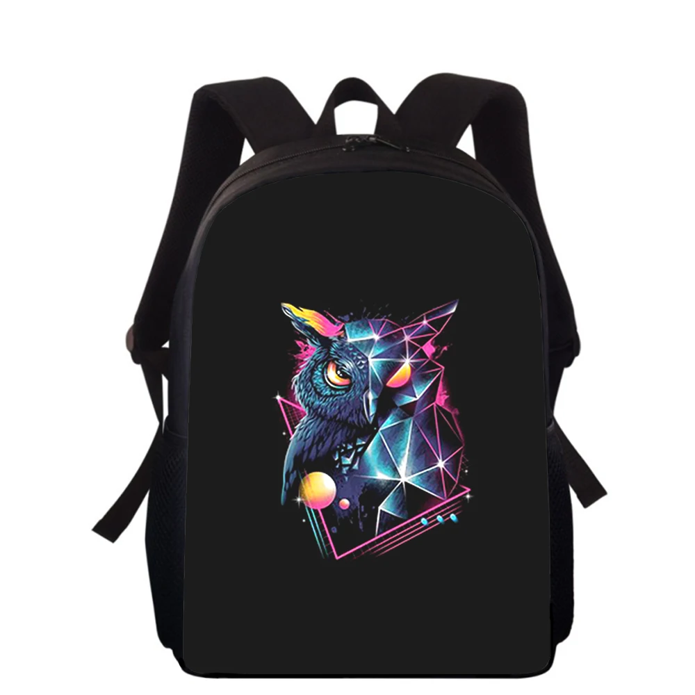 animal owls 15” 3D Print Kids Backpack Primary School Bags for Boys Girls Back Pack Students School Book Bags