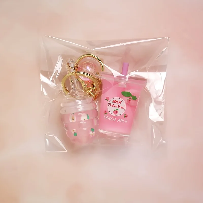 Милый детский блеск для губ персиковый чайная чашка брелок с цепочкой Медовое