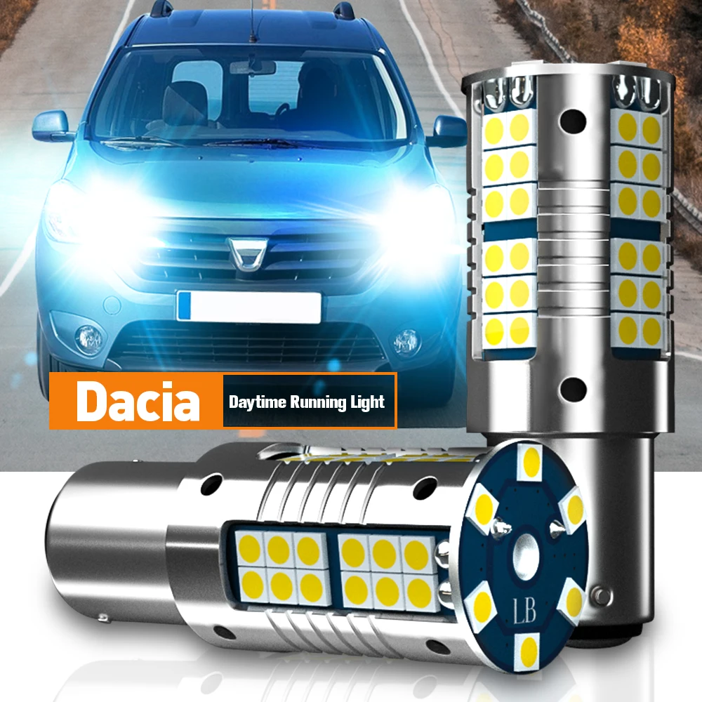 

2x LED Daytime Running Light DRL Bulb Lamp P21W BA15S 1156 Canbus Error Free For Dacia Dokker 2012 2013 2014 2015 2016 2017 2018