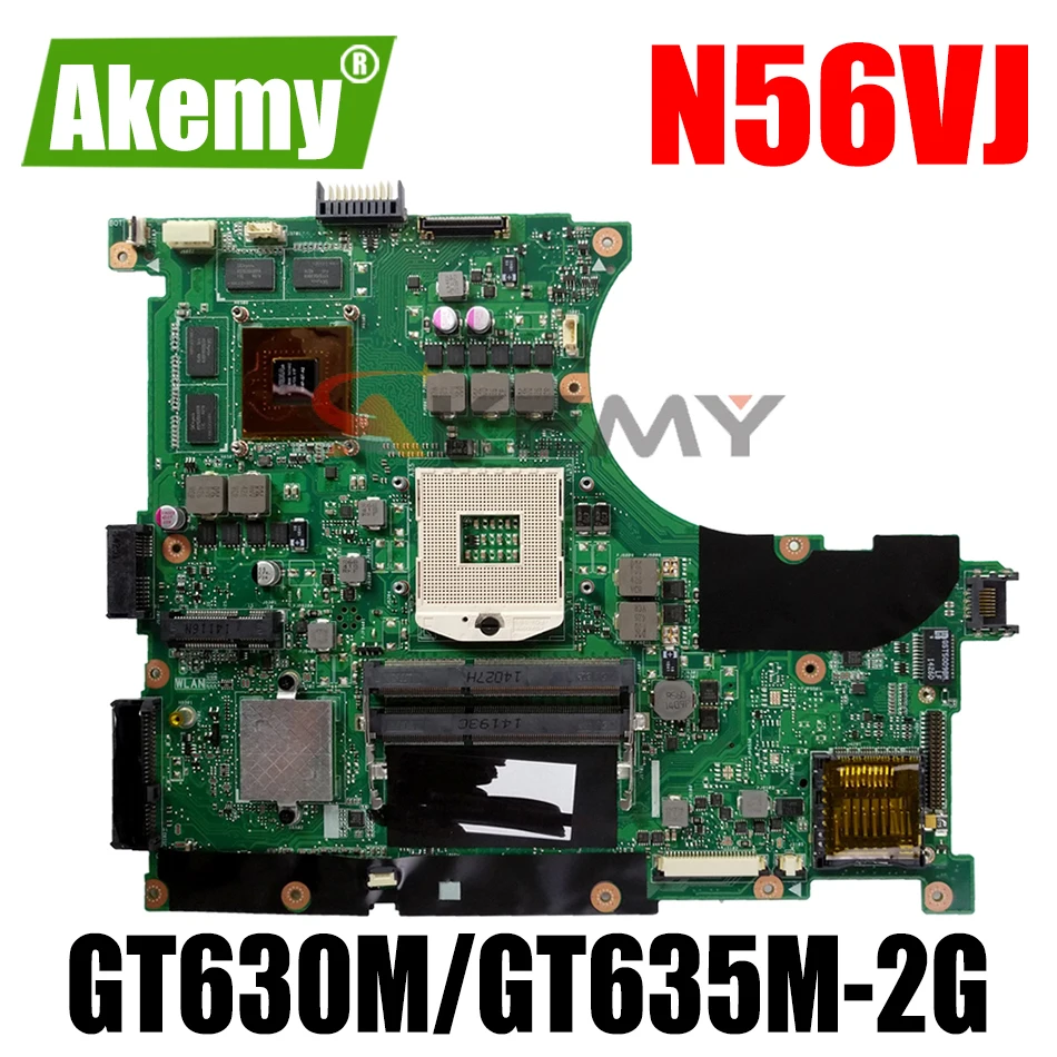 

Akemy N56VJ/N56VM Laptop motherboard For Asus N56VM N56VZ N56VJ N56V Test original mainboard GT630M/GT635M-2G Support i3 i5 i7