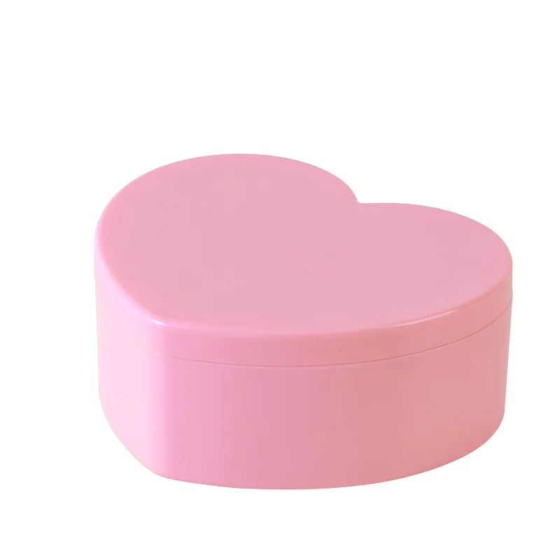 

Pink Girl Heart Makeup Accessories Storage Box Student Dormitory Double Mirror Storage Box