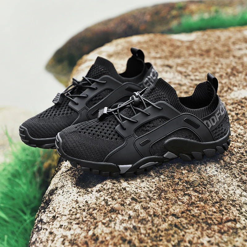 2023 Summer Black Hiking Shoes Men Women Non-slip Breathable Mesh Trekking Sneakers Couple High Quality Climbing Sport Shoe Male