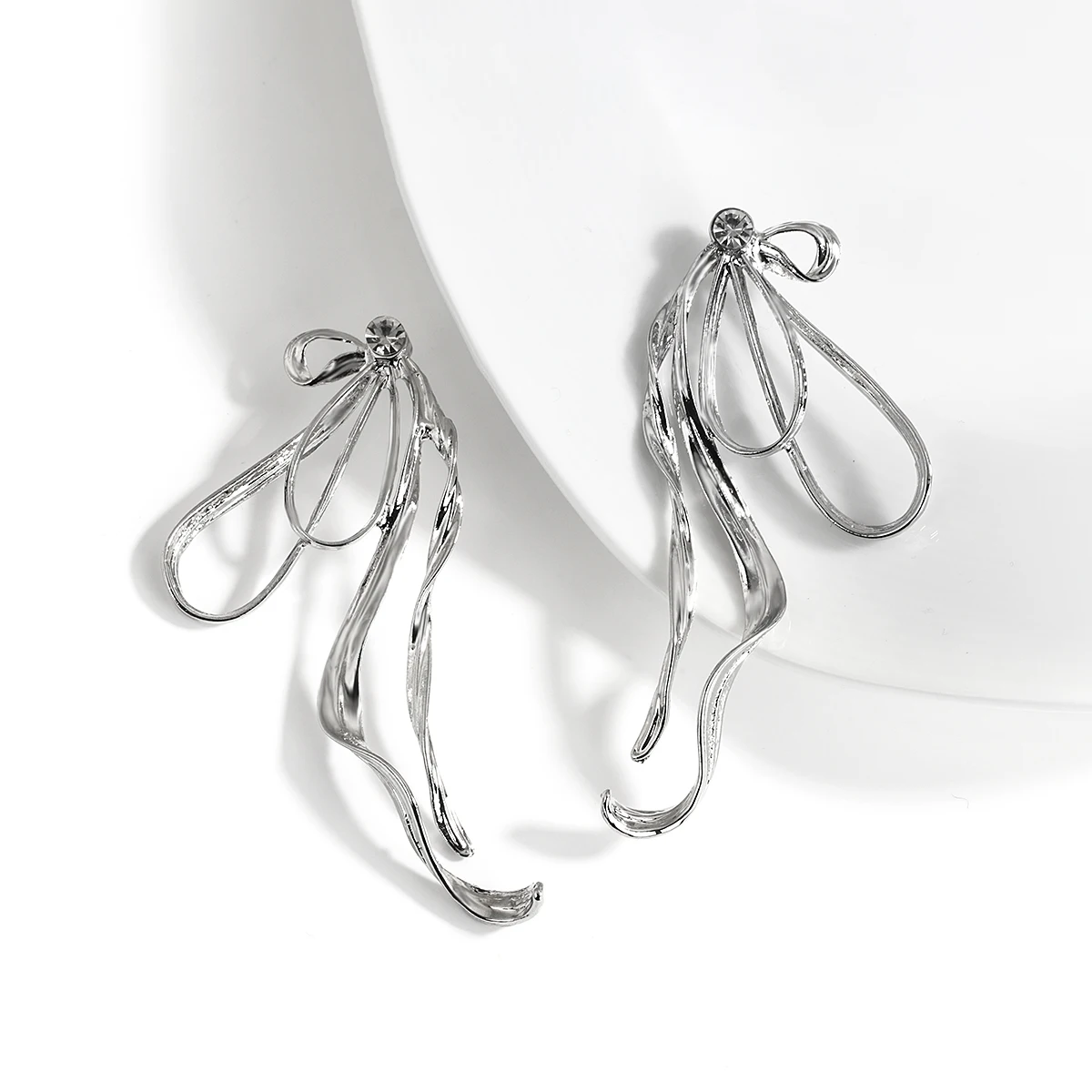 Lifefontier серьги-подвески с бантом неправильной линии для женщин в стиле панк