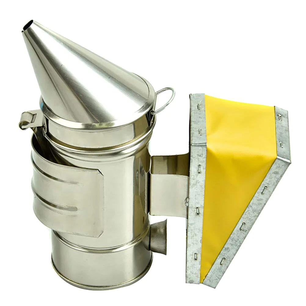 

Stainless Steel Hive Smoker with Heat Shield Keeper Smoker Beekeeping Beekeeping Hive Tool Silver