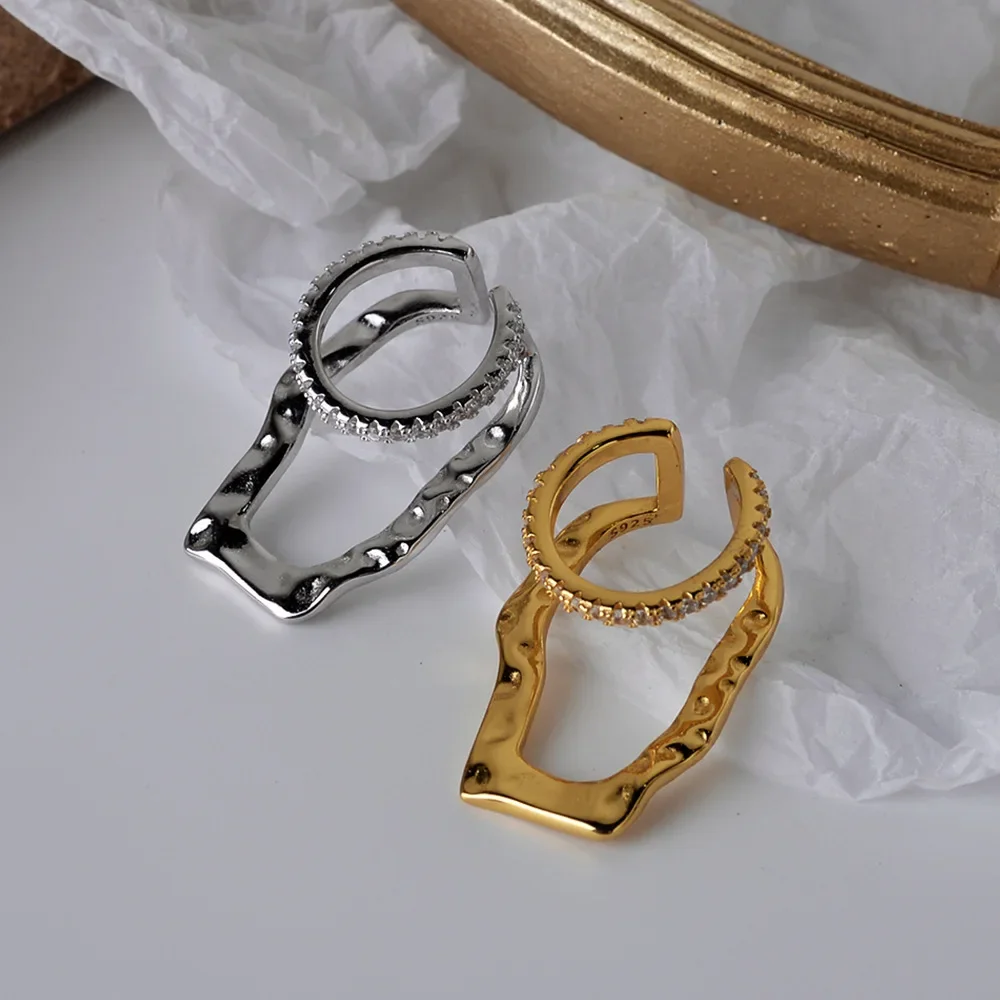 Женские однотонные серьги-капельки с фианитами 18 К золотистого цвета