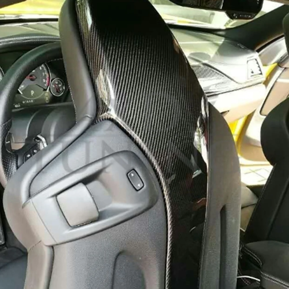 4 шт. чехлы на спинку сидений из сухого углеродного волокна для салона автомобиля