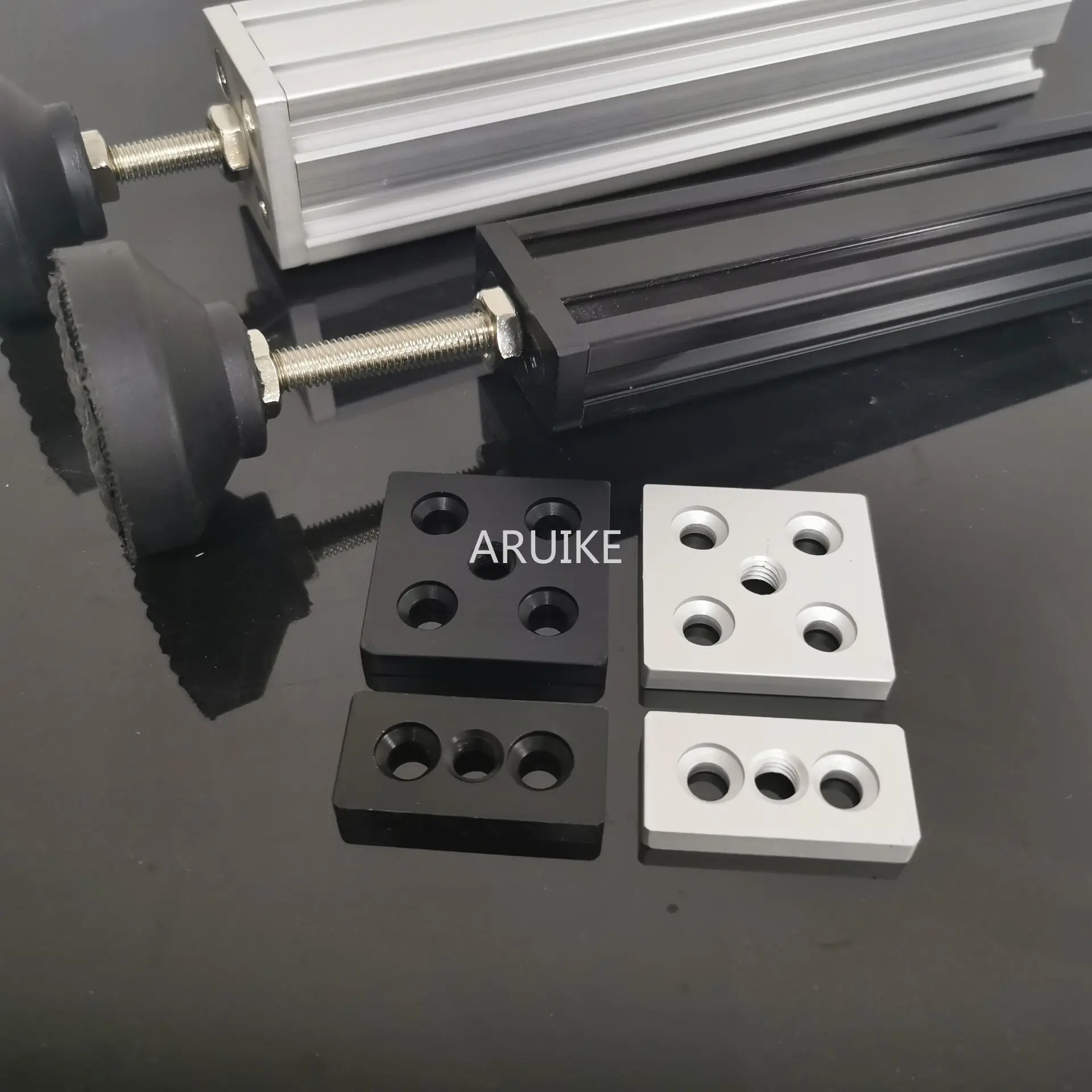 

2040 End Face Connection Plate Connection Block Double Slot 4040 Foot Cup Holder Caster Adjustment Foot Support Bottom Plate