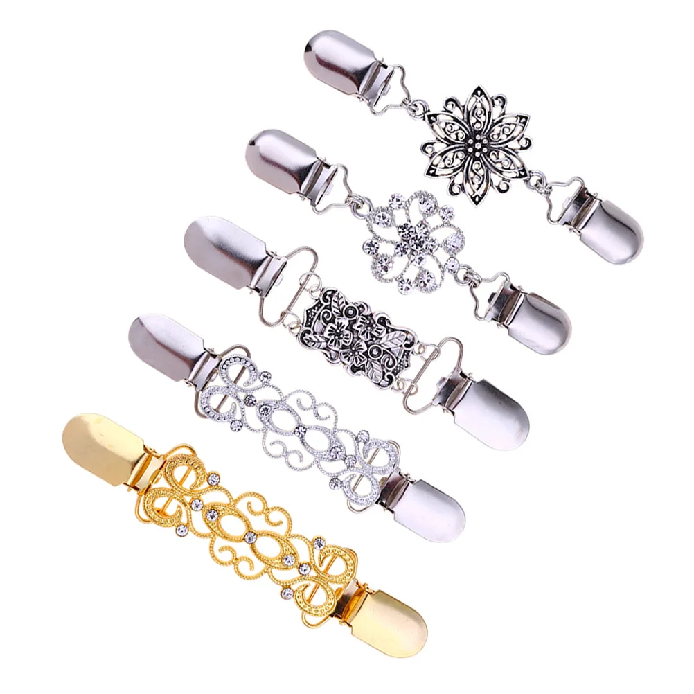 

Clips Sweater Chain Brooch Dress Shawl Cardigan Collar Clip Cinch Clothing Shirt Dresses Clasp Cloak Pin Women Broches Jewelry