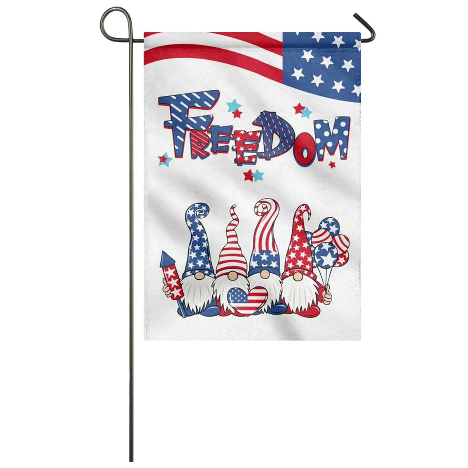 

Patriotic One Nation Under Welcome Garden Flag Inch Double Sided Independence Day Memorial Day American Veteran Soldier Yard