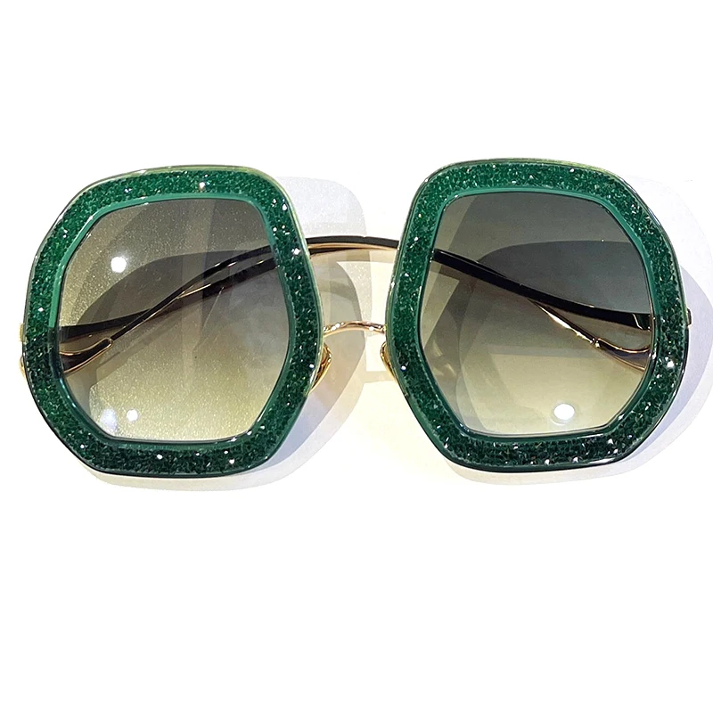 New Vintage Sunglasses Brand Designer Goggle CRYSTAL Sun Glasses Shades Female Summer Eyeglasses UV400
