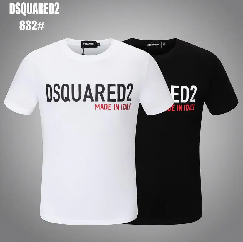 

Harajuku Men's Dsquared2 2022 Summer Fashion Short Sleeve T-shirt Tops Streetwear Tops