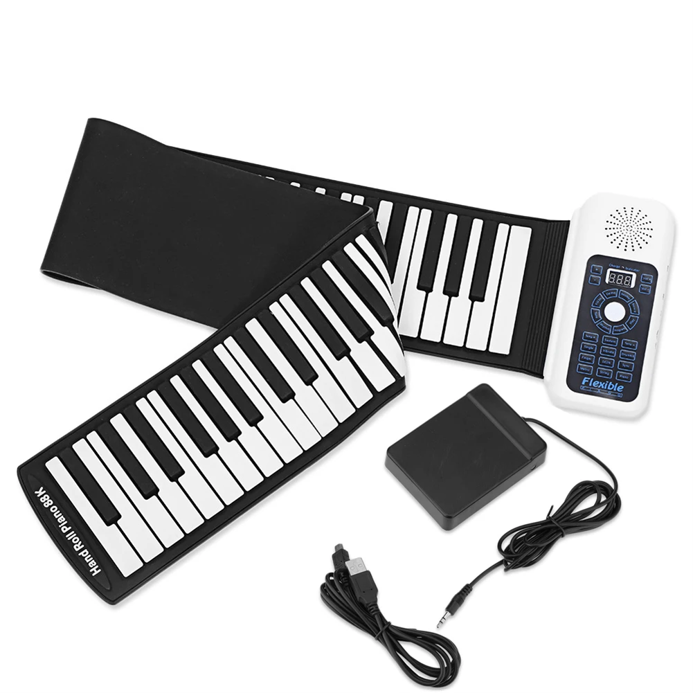 

88 Key Rechargeable Portable Electronic Piano USB & MIDI Port Keyboard With Sustain Pedal Multifunction Digital Piano