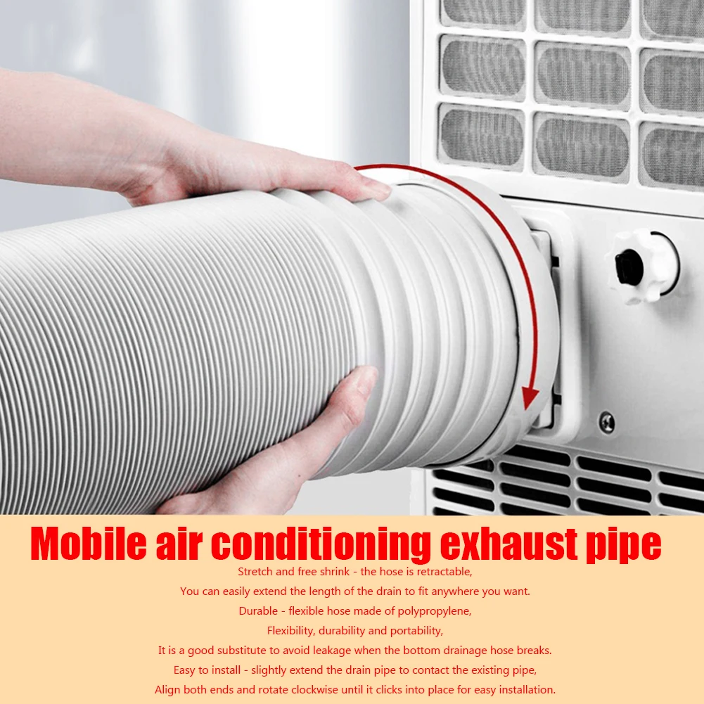 

Universal Duct Extension Pipe Accessories Flexible Air Conditioner Exhaust Hose Duct Ventilator Pipe for Mobile Air Conditioning